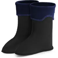 Ladeheid Enfants Filles Garçons Chaussettes Chauffantes pour Bottes de Caoutchouc LA-861 (Bleu Marine, 26/27 EU)