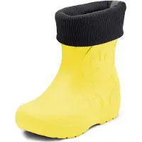 Ladeheid Bottes en caoutchouc ultra-légères pour enfants Thermo avec doublure LA-CA-Panda249 (jaune, 32/33)