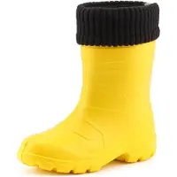 Ladeheid Bottes en caoutchouc Eva Thermo ultra-légères pour enfants (filles et garçons), doublées, LA845KIDS (Jaune 1/Noir, 27 EU)
