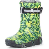 Ladeheid Kinder Mädchen Jungen Schneestiefel Gummistiefel gefüttert LAZT008 (05-Vert, 25/26 EU)
