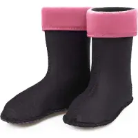 Ladeheid - Chaussettes chaudes pour bottes en caoutchouc pour filles et garçons - Chaussettes intérieures pour les modèles LA-KL-EVA-Kids, KL050 et KL045 (rose clair, taille 31 EU)