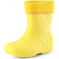 Ladeheid Eva Enfants Garçons Filles Bottes de pluie fourrées LA-CA-11 (Jaune, 32/33 EU)