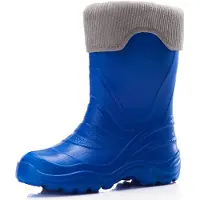 Ladeheid Bottes en caoutchouc Eva Thermo ultra-légères pour enfants (filles et garçons), doublées, modèle LA-861 (Bleu2727c/Gris, 26/27)