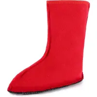 Ladeheid Enfants Filles Garçons Chaussettes Chauffantes pour Bottes de Caoutchouc LA-CA-10 LA-CA-11 (Rouge, 22/23 EU)