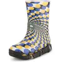 Ladeheid Enfants Filles Garçons Bottes en Caoutchouc Doublées Swk2021BW (Modèle-52, 23/24)