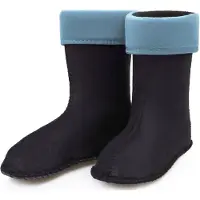 Ladeheid - Chaussettes chaudes pour bottes en caoutchouc pour filles et garçons - Chaussettes intérieures pour les modèles LA-KL-EVA-Kids, KL050 et KL045 (bleu clair, taille 35 EU)