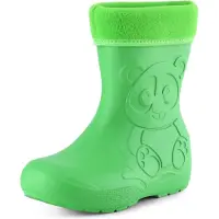 Ladeheid Eva Enfants Garçons Filles Bottes de pluie fourrées LA-CA-11 (Vert, 32/33 EU)
