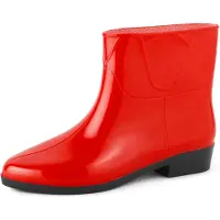 Ladeheid Bottes de caoutchouc courtes pour femmes LAZT201801 (rouge, 37 UE)
