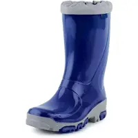 Ladeheid Bottes en caoutchouc pour enfants , filles et garçons, LARB015 (Bleuet, gris cendré, taille 25)