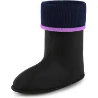 Ladeheid - Chaussettes chaudes pour bottes en caoutchouc, pour filles et garçons, à porter à l'intérieur des bottes KL058 (violet, taille 22 EU)