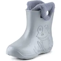Ladeheid Eva Enfants Garçons Filles Bottes de pluie fourrées LA-CA-04 (Gris, 26/27 EU)