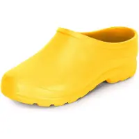 Ladeheid Sabots légers Eva pour femmes et hommes, sabots de jardin, chaussures de jardin LADW001 (Jaune 1032, 37)