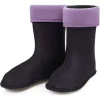Ladeheid - Chaussettes chaudes pour bottes en caoutchouc pour filles et garçons - Chaussettes intérieures pour les modèles LA-KL-EVA-Kids, KL050 et KL045 (violet, taille 22 EU)