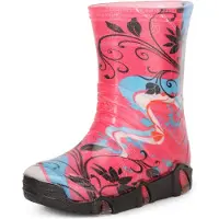 Ladeheid Enfants Filles Garçons Bottes en Caoutchouc Doublées Swk2020BW (Rose Muster-32, 29/30)
