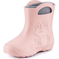 Ladeheid Eva Enfants Garçons Filles Bottes de pluie fourrées LA-CA-03 (rose poudré, 32/33 EU)