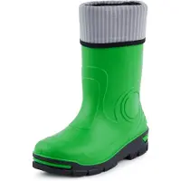 Ladeheid Enfants Filles Garçons Bottes de pluie avec chaussettes chaudes LARB013 (Vert, 25 26 EU)