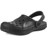 Ladeheid Enfants Filles Garçons Sabots légers Eva Sabots de jardin Chaussures de jardin KL055 (Noir, 33 UE)