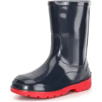 Ladeheid Kinder Mädchen Jungen Regenstiefel LA-939 (bleu foncé/rouge, 21 UE)