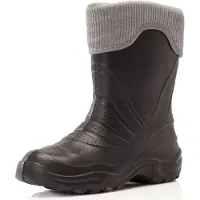Ladeheid Enfants Filles Garçons Bottes de pluie thermo Eva doublées LA-861 (Graphite/Gris, 22/23)
