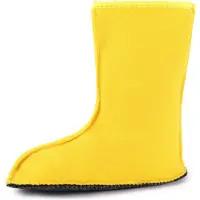 Ladeheid Enfants Filles Garçons Chaussettes Chauffantes pour Bottes en Caoutchouc LA-CA-10 LA-CA-11 (Jaune, 22/23 EU)