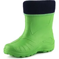 Ladeheid Enfants Filles Garçons Bottes de pluie thermo Eva doublées KL058 (Vert, 35)