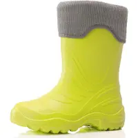 Ladeheid Bottes en caoutchouc Eva Thermo ultra-légères pour enfants (filles et garçons), doublées, modèle LA-861 (Lime509/Gris, 28/29)