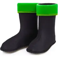 Ladeheid - Chaussettes chaudes pour bottes en caoutchouc pour filles et garçons - Chaussettes intérieures pour les modèles LA-KL-EVA-Kids, KL050 et KL045 (vert, taille 24 EU)