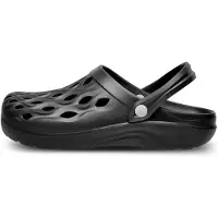 Ladeheid Sabots légers en EVA pour homme , sabots de jardin, chaussures de jardin LA-CA-17 (noir, 44 EU)