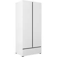 Hm Helvetia Armoire Kaunas, 2 portes, blanche, 89 x 59,5 x 210 cm, blanche