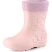 Ladeheid Eva Enfants Garçons Filles Bottes de pluie fourrées LA-CA-11 (rose poudré, 30/31 UE)