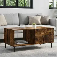 Prolenta Maison Exclusive - Table basse Chêne fumé 90 x 50 x 40 cm Matériau dérivé du bois