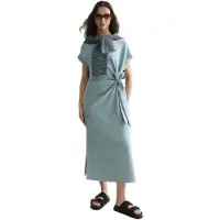 Scotch & Soda Ufu01582t Short Sleeve Midi Dress Gris XS Femme
