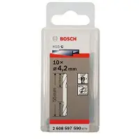 Bosch 2608597590 - Foret HSS à double pointe 4,2 x 14 x 55 mm 10x