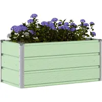 vidaXL Jardinière Vert Pastel 100 X 50 X 45 Cm Acier Galvanisé