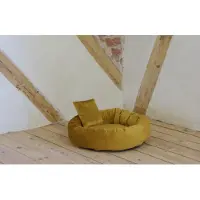 Silvio Design Coupe-tube Îlot douillet Velvet moutarde taille L Accessoires pour animaux Canapé pour animaux Lit pour chien