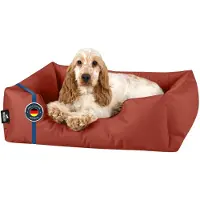 BedDog Lit pour chien ZARA : coussin pour chien avec housse lavable, panier pour chien, canapé pour chien, HAZELNUT (brique), (S) env. 55 x 40 x 17 cm