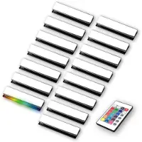 Kalb Material für Möbel kalb | LED RGB éclairage de bord de verre éclairage de vitrine clip verre 15er Set