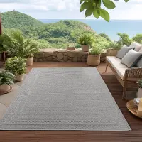 HomebyHome Tapis d’Extérieur Imperméable et Résistant aux UV Idéal pour Cuisine Balcon Terrasse Jardin et Salon, Taille: 200x290 cm
