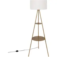 Atmosphera créateur d'intérieur - Lampadaire tripode "arthus" or h163cm