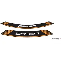 Puig 9311T : Bandes de jante spéciales, compatibles avec la KAWASAKI ER-6F, de couleur orange