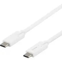 Deltaco Câble USB-C - USB-C, 5Gbit/s, 5A, 2M, blanc