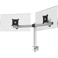 Durable Monitor Mount For 2 Monitors Table Clamp Support Noir,Argenté