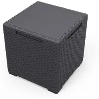 Keter Table de jardin Vigo 37x37 cm table de rangement en plastique graphite