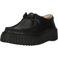 Clarks - Chaussures à lacets Torhill Bee avec semelle profilée, couleur noire, en cuir, taille 37