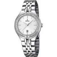 Festina Montre à affichage analogique '- Date watch MADEMOISELLE - Quartz watch movement - Watch case width: 32.5 mm' argent
