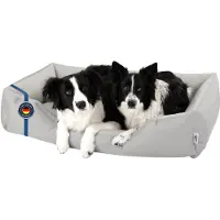 BedDog lit pour chien ZARA coussin pour chien avec housse lavable panier pour chien canapé pour chien,GRIS LIGHT (gris clair),(XXL) ca. 120x85x23cm