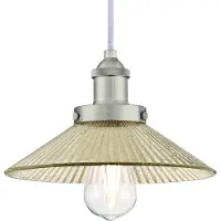 WESTINGHOUSE Suspension Bonnie Nickel et verre miroir strié avec 1 source lumineuse