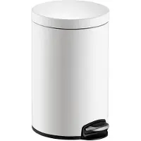 Helit Poubelle à pédale the silent , 12 litres, blanc (5690733)