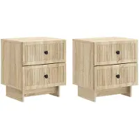vidaXL Cabinet de chevet 2 pcs Chêne Sonoma 43 x 34,5 x 47,5 cm