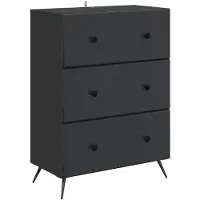 vidaXL Armoire à tiroirs Noir 66 x 34,5 x 90 cm Bois d'ingénierie
